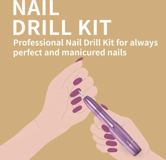 ByPi Elektrische Nagelvijl - Manicure Set - Pedicure Set - Pedicure Apparaat - Gel Nagels - Acryl Nagels - Nagelvijlen - Nagelfrees - Elektrische Vijlen - Roze - Image 4