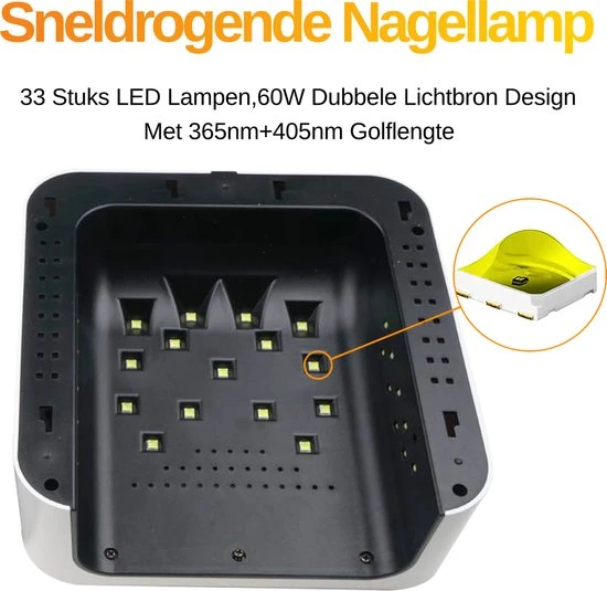 Love Crazy LoveCrazy 60W LED Nageldroger Voor Gelnagels - UV Lamp - Gellak Lamp - Wit - Image 8