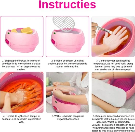 Faseras Paraffinebad - Voor Handen/Voeten - Roze - Image 7