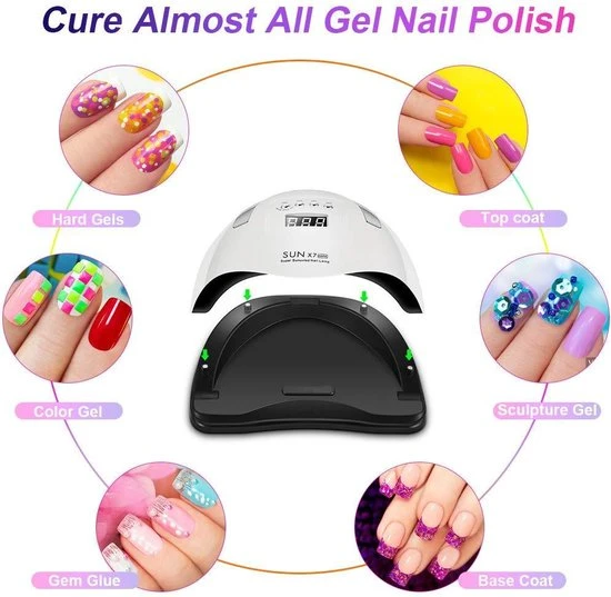 Allure Beauty Allure & Beauty LED Nageldroger | 150 Watt UV LED Lamp | 57 Sterke LED's | Gelnagels | Snel Drogend | Krachtige Nagellamp | Draagbaar | Geschikt Voor Elke Soort Gel Nagellak | Wit - Image 5