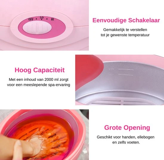 Faseras Paraffinebad - Voor Handen/Voeten - Roze - Image 4