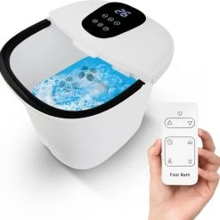 Niceey Massage Voetenbad 3XL ? Automatische Massage Rollers - Elektrisch Voetbad Met Bubbelfunctie ? Infrarood Voetmassage - Met Afstandsbediening - 14L - Wit