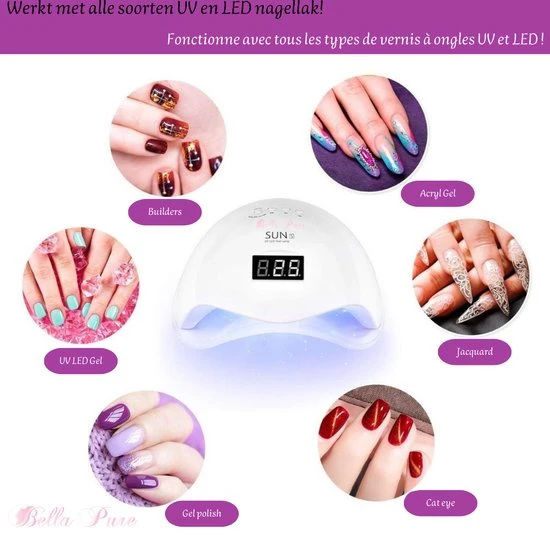 Bella Pure 48W Nageldroger - Vinger- En Teennagels - Bewegingssensor En Timer - 24 LED's - Image 5