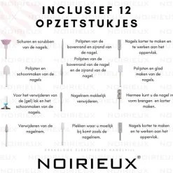 NOIRIEUX® Elektrische Nagelvijl - 12 Nagelfrees Bitjes - Nagelfrees - DRAADLOOS - Nagelvijl - Nagelvijl Electrisch - Manicure / Pedicure 10 NOIRIEUX® Elektrische Nagelvijl - 12 Nagelfrees Bitjes - Nagelfrees - DRAADLOOS - Nagelvijl - Nagelvijl Electrisch - Manicure / Pedicure -Lanaform Shop 550x544 19