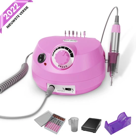 Nince Professionele Nagelfrees Machine Van Hoge Kwaliteit - Hand / Voet Pedaal - Complete Set