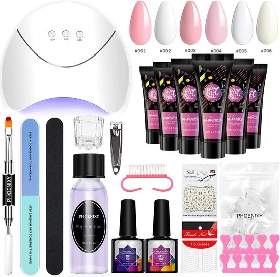 Merkloos Nagellak Set - Nagellakset - Nagel Extension - 20 Delig - Nagelextension - Manicure Set - Kit - Uv Led Lamp - Gereedschap - Nagel Kit