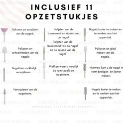 NOIRIEUX? - Elektrische Nagelvijl - 11 Nagelfrees Bitjes - Nagelfrees - DRAADLOOS - Nagelvijl - Nagelvijl Electrisch - Manicure / Pedicure 19 NOIRIEUX? - Elektrische Nagelvijl - 11 Nagelfrees Bitjes - Nagelfrees - DRAADLOOS - Nagelvijl - Nagelvijl Electrisch - Manicure / Pedicure -Lanaform Shop 550x544 9