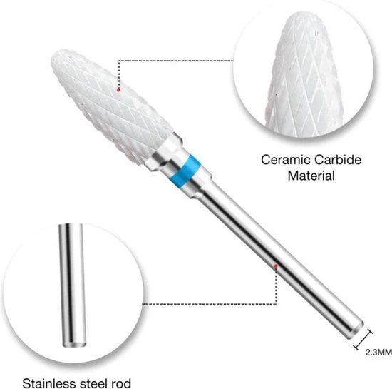 DW4Trading Keramische Kegel Frees Voor Elektrische Freesmachine - Pedicure - Manicure - Nagel Frees - Grove Korrel - Groen - Image 2