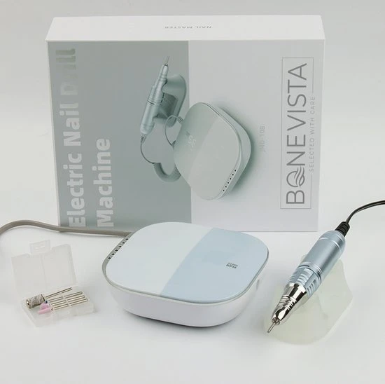 Bone Vista Premium Elektrische Nagelfrees 35000RPM Inclusief 4 Bitjes - Pedicureset Electrisch Voeten/Handen - Nagel/Nail Drill Geschikt Voor Acrylnagels/Gelnagels/Kunstnagels - Met Touchscreen - Blauw - Image 7