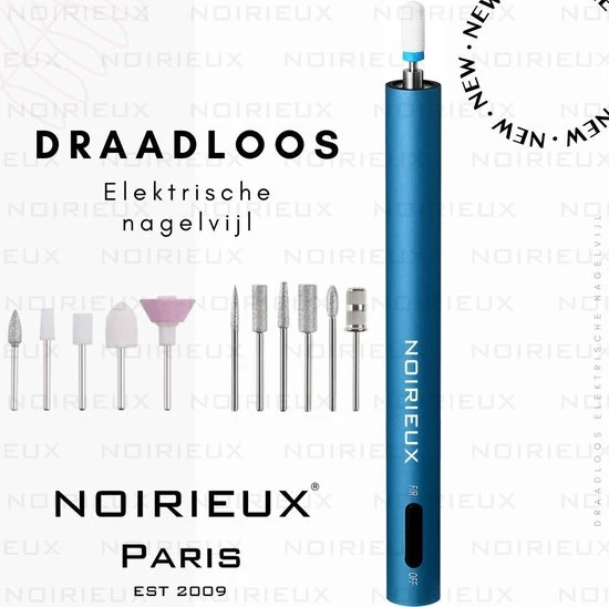 NOIRIEUX® Elektrische Nagelvijl - 12 Nagelfrees Bitjes - Nagelfrees - DRAADLOOS - Nagelvijl - Nagelvijl Electrisch - Manicure / Pedicure 3 NOIRIEUX® Elektrische Nagelvijl - 12 Nagelfrees Bitjes - Nagelfrees - DRAADLOOS - Nagelvijl - Nagelvijl Electrisch - Manicure / Pedicure