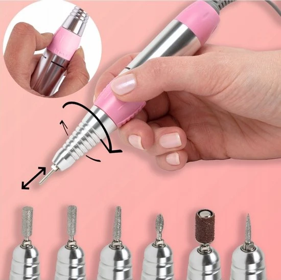 Ilso Electrische Nagelfrees Roze - Inclusief Bitjes En Schuurrolletjes - Nagelvijl - 65W - Manicure - Pedicure - Image 4