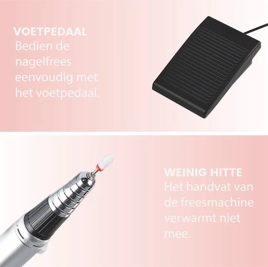 L'avir Nagelfrees Complete Set - 35000 RPM - Elektrische Nagelvijl - Manicure & Pedicure - Image 12