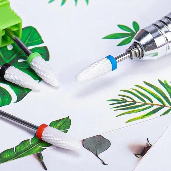 DW4Trading Keramische Kegel Frees Voor Elektrische Freesmachine - Pedicure - Manicure - Nagel Frees - Grove Korrel - Groen - Image 3