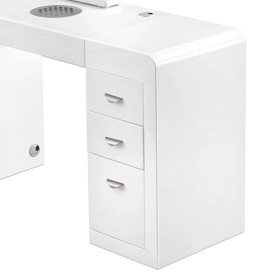 MEGA BEAUTY SHOP® MBS-3103 Manicuretafel Met Afzuiging - Rechts - Wit - Image 3