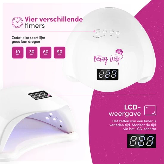 TheBeautyWay Nageldroger - Voor Gelnagels - Geschikt Voor Elke Nagel Gellak - 24 LEDs - Image 7