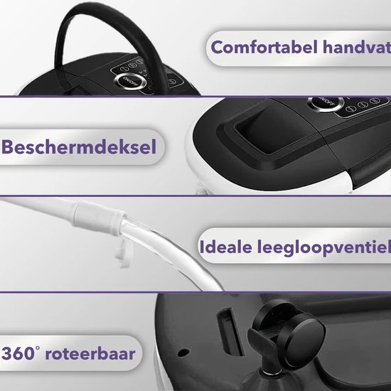 Qualita Qualitá® Elektrisch Voetenbad Zwart – Voetmassage – Voetbad - Image 6