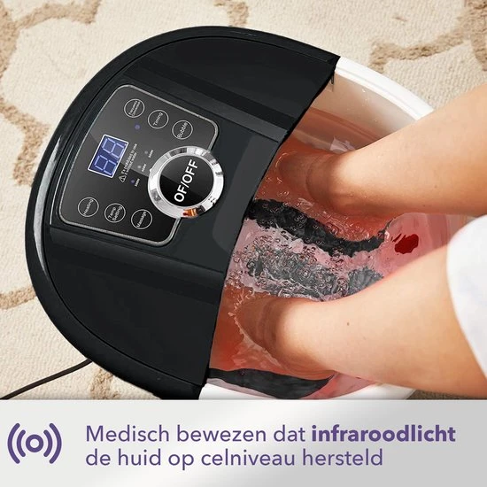 Qualita Qualitá® Elektrisch Voetenbad Zwart – Voetmassage – Voetbad - Image 8