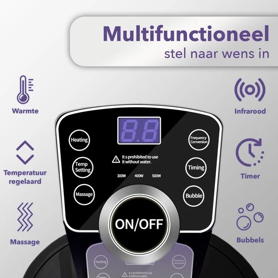 Qualita Qualitá® Elektrisch Voetenbad Zwart – Voetmassage – Voetbad - Image 11