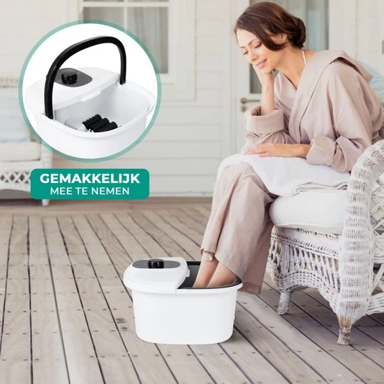 Niceey Massage Voetenbad ? Elektrisch Voetbad ? 10 Massage Rollers ? Infrarood Voetmassage - 12L - Wit - Image 7