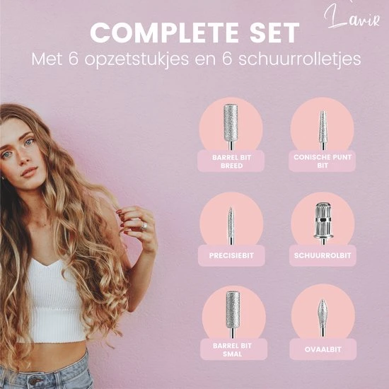 L'avir Nagelfrees Complete Set - 35000 RPM - Elektrische Nagelvijl - Manicure & Pedicure - Image 10