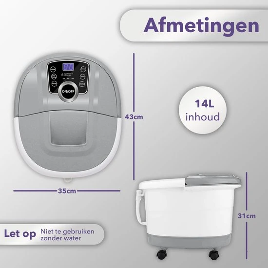 Qualita Qualit?? Voetenbad Grijs - Voetbad - Voetenbad Met Massage - Image 10