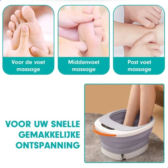 RECURES Voetenbad - Voetmassage Apparaat - Opvouwbaar Bad - Voetbad - Voetenbadje - Voetenbad Met Massage - Black Friday 2022 - Image 7