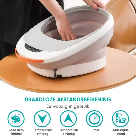 RECURES Voetenbad - Voetmassage Apparaat - Opvouwbaar Bad - Voetbad - Voetenbadje - Voetenbad Met Massage - Black Friday 2022 - Image 16