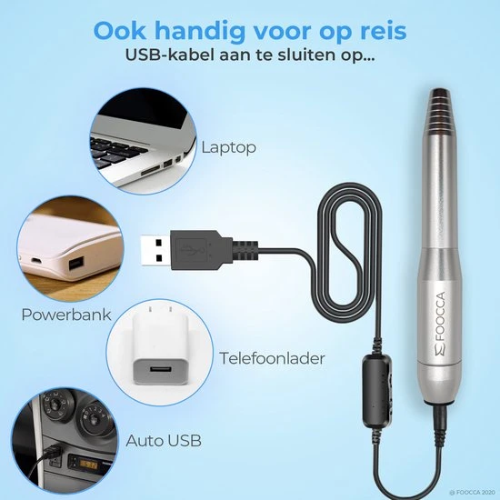 FOOCCA Nagelfrees - 11 Bitjes En 58 Schuurrolletjes - Elektrische Nagelvijl - Eelt Verwijderaar - Manicure Apparaat - Pedicure Set - Extra Lange Kabel 7 FOOCCA Nagelfrees - 11 Bitjes En 58 Schuurrolletjes - Elektrische Nagelvijl - Eelt Verwijderaar - Manicure Apparaat - Pedicure Set - Extra Lange Kabel - Image 5