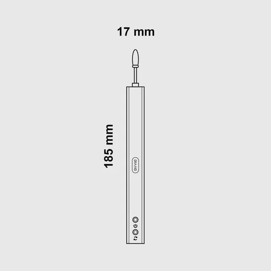 Evvie Draadloze Elektrische Nagelvijl Nagelfrees - Manicure Pedicureset Electrisch - Oplaadbaar - Met LED Verlichting - USB C Kabel Meegeleverd - Image 9