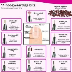 Beeperfect® Draadloze Nagelvijl Pro - Nagelfrees - Manicure En Pedicure Set - Oplaadbare Nagelvijl - 25 Bitjes En 66 Schuurrolletjes -Lanaform Shop 550x550 408