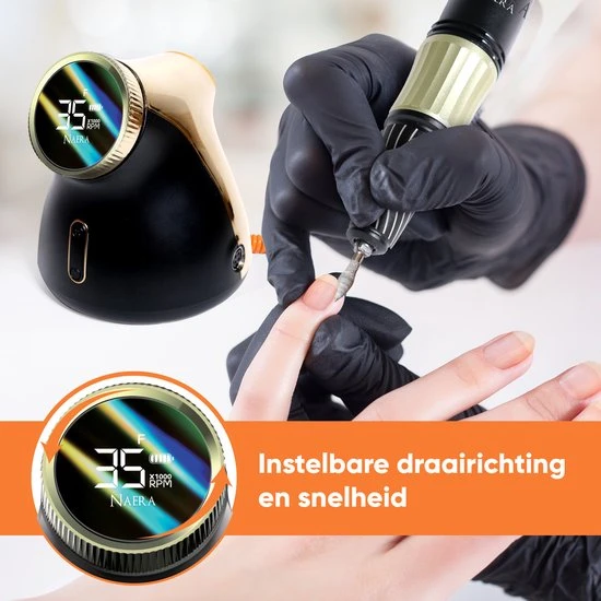 Naera E105 Nagelfrees 35000 RPM - Elektrische Nagelvijl - Manicure En Pedicure - Zwart - Image 4