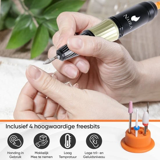 Naera E105 Nagelfrees 35000 RPM - Elektrische Nagelvijl - Manicure En Pedicure - Zwart - Image 5