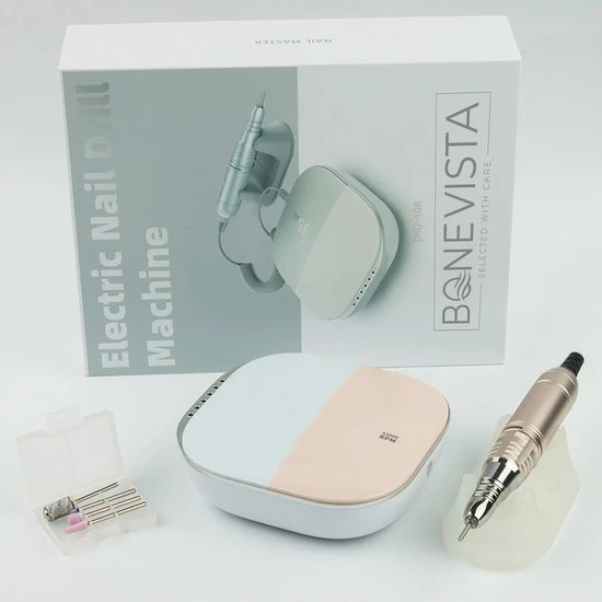 Bone Vista Premium Elektrische Nagelfrees 35000RPM Inclusief 4 Bitjes - Pedicureset Electrisch Voeten/Handen - Nagel/Nail Drill Geschikt Voor Acrylnagels/Gelnagels/Kunstnagels - Met Touchscreen - Pink - Image 2