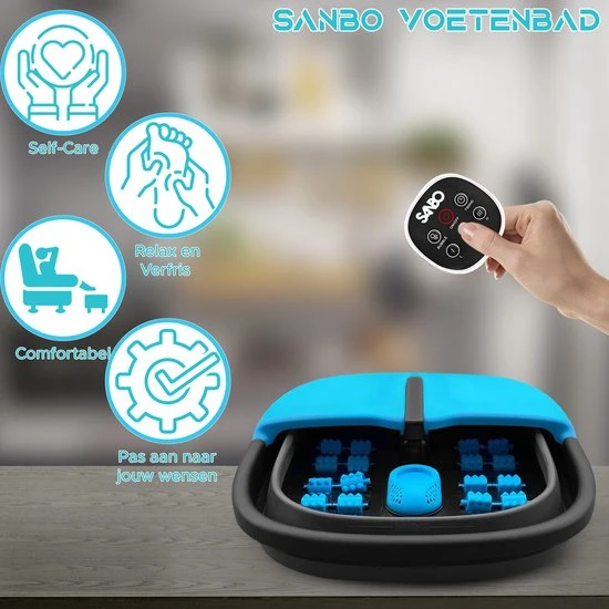 Sanbo Voetenbad F22 PRO Massage Functie Met Eeltverwijderaar - Verwarmt Tot 49°C - Opvouwbaar - 3 Warmtestanden - Voetmassage - Voetbad Met Massage 4 Sanbo Voetenbad F22 PRO Massage Functie Met Eeltverwijderaar - Verwarmt Tot 49°C - Opvouwbaar - 3 Warmtestanden - Voetmassage - Voetbad Met Massage - Image 2