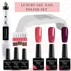 NOIRIEUX? Gellak Starterspakket - Gellak - Gellak Set - 3 Top Kleuren Gellak Nagellak - UV Led Lamp - Elektrische Nagelvijl - Manicure Set - Nagellak Set