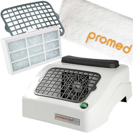 Promed Nagel Stofafzuiging / Tafelafzuiger Voor Nagel Tafel, In Wit - Gratis Promed Handdoek! - Image 8