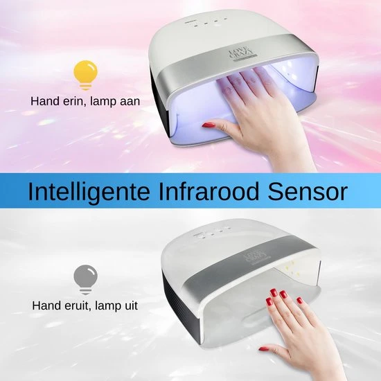 Love Crazy LoveCrazy 48W LED Nageldroger Voor Gelnagels - UV Lamp - Gellak Lamp - Wit - Image 2