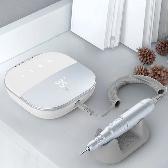 Bone Vista Premium Elektrische Nagelfrees 35000RPM Inclusief 4 Bitjes - Pedicureset Electrisch Voeten/Handen - Nagel/Nail Drill Geschikt Voor Acrylnagels/Gelnagels/Kunstnagels - Met Touchscreen - Blauw - Image 2