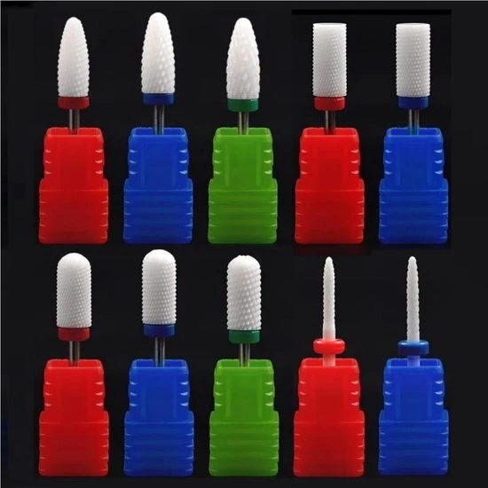 Merkloos Bitjes Nagelfrees - 10 Stuks - Bitjes Set - Bitjes Nagel Frees - Bitjes Nagelfrees Keramisch - Bitjes - Nagelbitjes - Opzetstukken Nagelfrees - Bitjes Nagelvijl - Nagelfrees Bitjes - Keramische Nagelfrees Bitjes - Keramiek Bits - Ceramic Bits