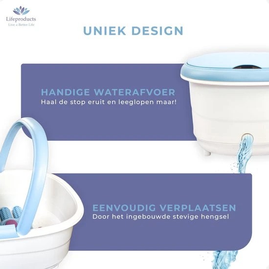 Lifeproducts Elektrisch Massage Voetenbad Met Eeltverwijderaar - Instelbare Warmte Tot 48?C - Bubbelstraal - Reinigend Infrarood Licht - Automatische Voetmassage - Voetbad Met Massage - 9 Liter - Image 7