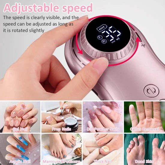 Senignol Portable Elektrische Nagelfrees 35000 RPM Voor Manicure En Pedicure - Image 2