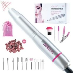 Agellic® Nagelvijl – Pedicureset Electrisch - Elektrische Nagelvijl - Nagelfrees - Nagelveil - Machine - Nagelvijl Electrisch - 11 Opzetstukken - Reistasje - Sinterklaas Cadeautjes - Kerst Cadeau Voor Vrouwen - Voor Mannen