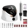 CACCIO® NAILS 2022 Nagelfrees - M12 Electrische Nagelvijl - 35000 RPM - Acrylnagels - Gelnagels - Manicure/Pedicure Handen En Voeten - Nagels - Nail Drill Machine - Inclusief 6 Bitjes - Wit/Zwart - Inclusief 6 Bitjes - Hoge Kwaliteit - Nagelstudio - Professioneel