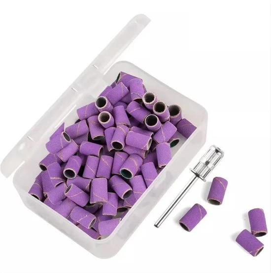 Merkloos Schuurrolletjes Nagelfrees - 100/180/240 Grit - 300 Stuks - Schuurrolletjes - Schuurrollen - Schuurrolletjes 100 - Schuurrolletjes 180 Grit - Schuurrolletjes 240 Grit - Schuurhulzen - Mandrel Bitjes - Sanding Bands Nagels - Sanding Bands Nails - Image 6