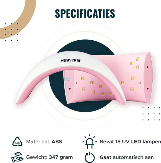 MOOSCARE 36 Watt LED Lamp Voor Gellak Nagels ? Nageldroger ? Gellak Lamp - UV Lamp Gelnagels - Nail Art Nagellamp - Gel Nagellak Nageldroger - Image 4