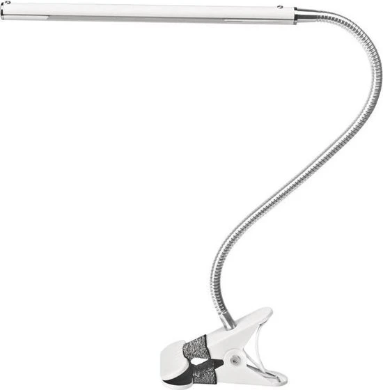 MEGA BEAUTY SHOP? LED Tafellamp Zilver Met Een Flexibele Arm Op Tafelklem.