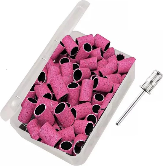Merkloos Schuurrolletjes Nagelfrees - 100/180/240 Grit - 300 Stuks - Schuurrolletjes - Schuurrollen - Schuurrolletjes 100 - Schuurrolletjes 180 Grit - Schuurrolletjes 240 Grit - Schuurhulzen - Mandrel Bitjes - Sanding Bands Nagels - Sanding Bands Nails - Image 4