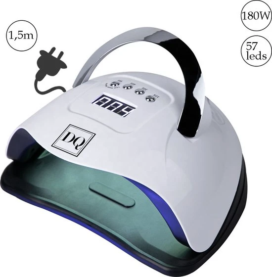 DANIQQI - 180 Watt UV LED Lamp Gelnagels - 57 LED Lampen- Nagel - UV - LED Lamp - Wit - Zwart - Nagellamp - Nail Dryer - Nagels - Salon - Timer - Professioneel - Super Krachtig - Extra Lang Snoer
