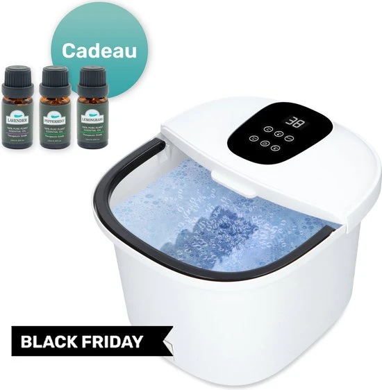Soft & Silky - Etherisch Massage Voetenbad - Bubbel - Verwarmd - Infrarood - Voetmassage - Voetbad - Voetroller