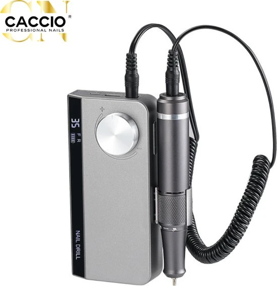 CACCIO® NAILS 2022 Wireless Nagelfrees - 501 Grijs Draadloze Nagelfrees - Nagelfrees - Manicure/pedicure Voeten En Handen Acrylnagels-Gelnagels - Nagels - Nail Drill Machine - 35000 RPM - Roze - Inclusief 6 Bitjes - Hoge Kwaliteit - Nagelstudio - Professioneel
